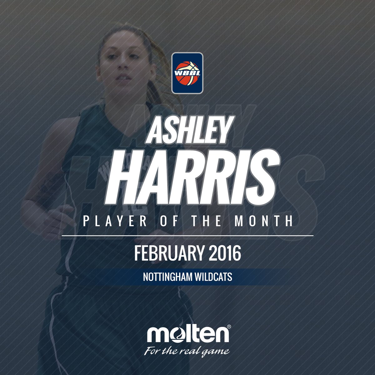 CONGRATULATIONS! Ashley Harris - an award winner! <a href="/NottmWildcats/">Nottingham Wildcats</a> bit.ly/1TS8nez #wbblfamily