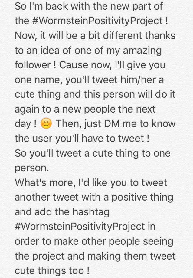 NoMaskProject's tweet photo. #WormsteinPositivityProject HERE! Read it and RT if you wanna be apart of this! Follow me so I can DM you later! https://t.co/YztGXoNdon