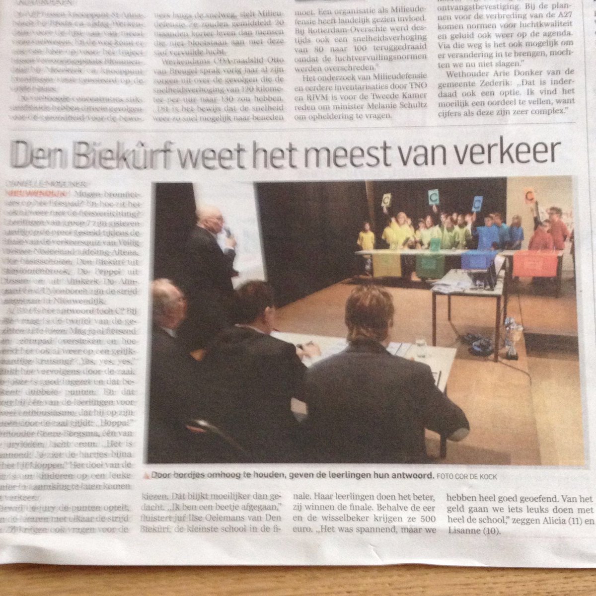 We zijn supertrots op de leerlingen v obs de #Biekurf als winnaar vd #VVN #verkeersquiz #Altena! <a href="/ADrivierenland/">AD Rivierenland</a> 👍🏼🏆