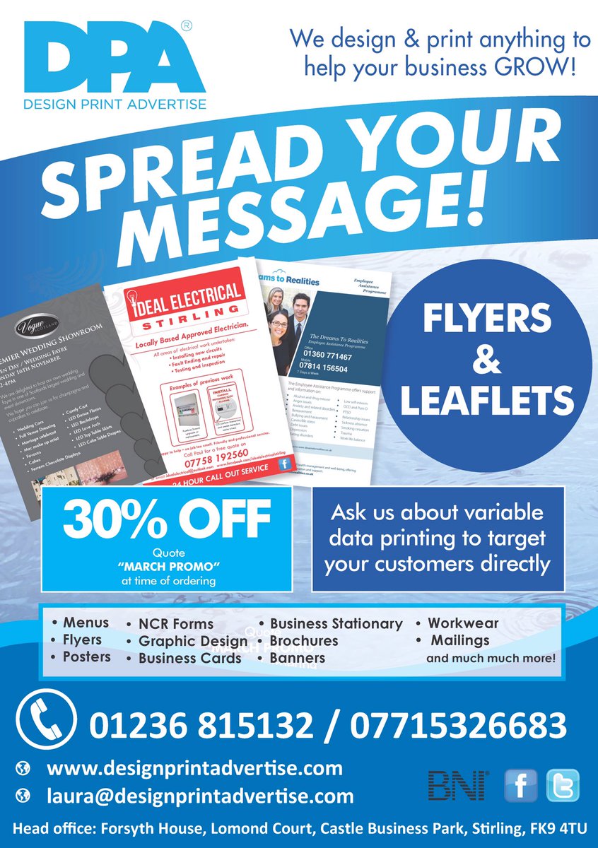 Good morning all! See our latest special offer below...please get in touch with any queries! #showwhoyouare