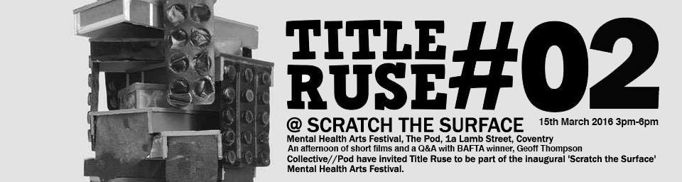 TitleRuse's tweet photo. @CovUniArts Fancy an afternoon for short films and Q&amp;A with  @BAFTA winner Geoff Thompson on 15/03/16 3pm - 6pm https://t.co/pJPBxrfcxS