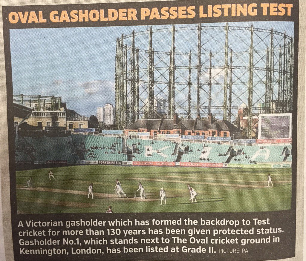 The Famous Gasholder No.1 is now grade ll listed <a href="/surreycricket/">Surrey Cricket</a>