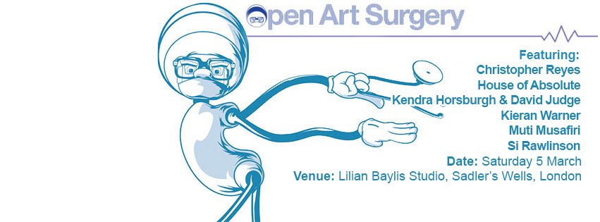 Come see new work from ALL these artists, this weekend, for just £5 +booking #OpenArtSurgery breakinconvention.com/news/open-art-…