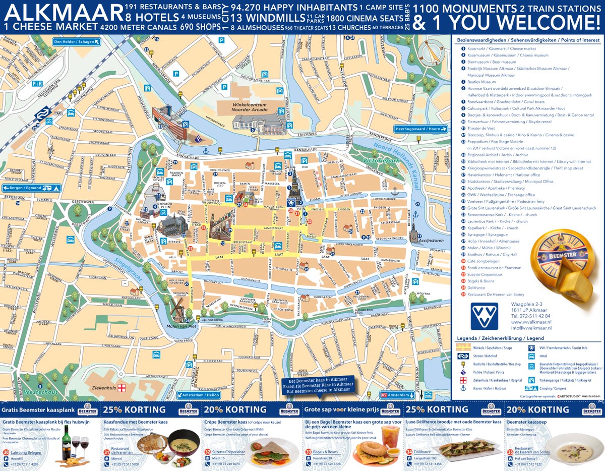 Ooit gehoord van place-maps? Wij hebben er een gemaakt van Alkmaar met een kaart &amp; alle info in 3 talen over de stad