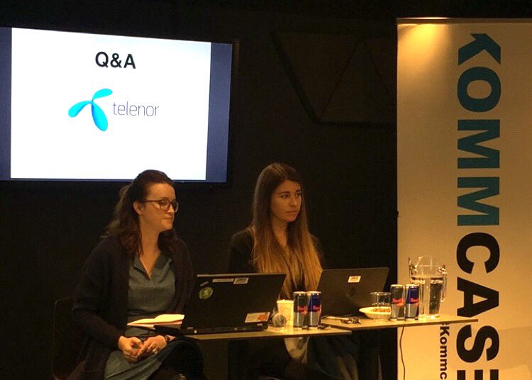 KommCase's tweet photo. #KommCase DAG 2: Vel gjennomført Q&amp;A med Telenor! https://t.co/jJrUNcSAF9