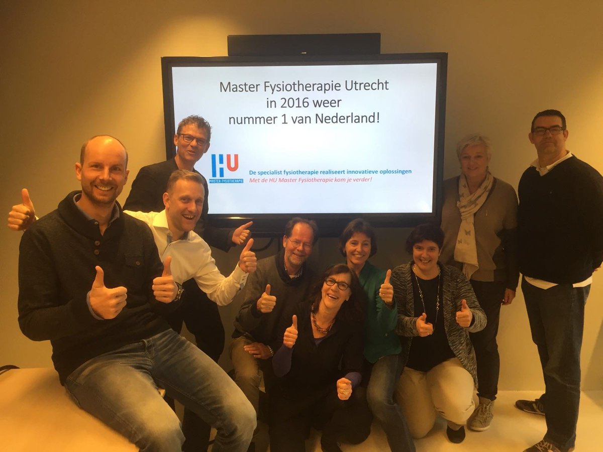 #HBOMasterkeuzegids. #HU #Masterfysiotherapie weer op nummer 1 van Nederland. #HUMasterPSF