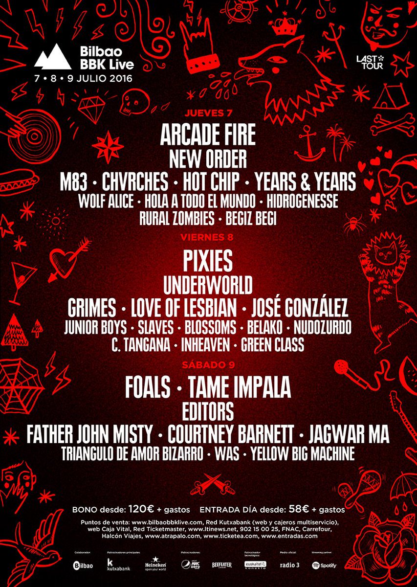 bilbaobbklive's tweet photo. Así queda el cartel por días después de los anuncios de hoy. Entradas en venta el martes 8. ¡Seguiremos informando! https://t.co/dLAZV9D9I8