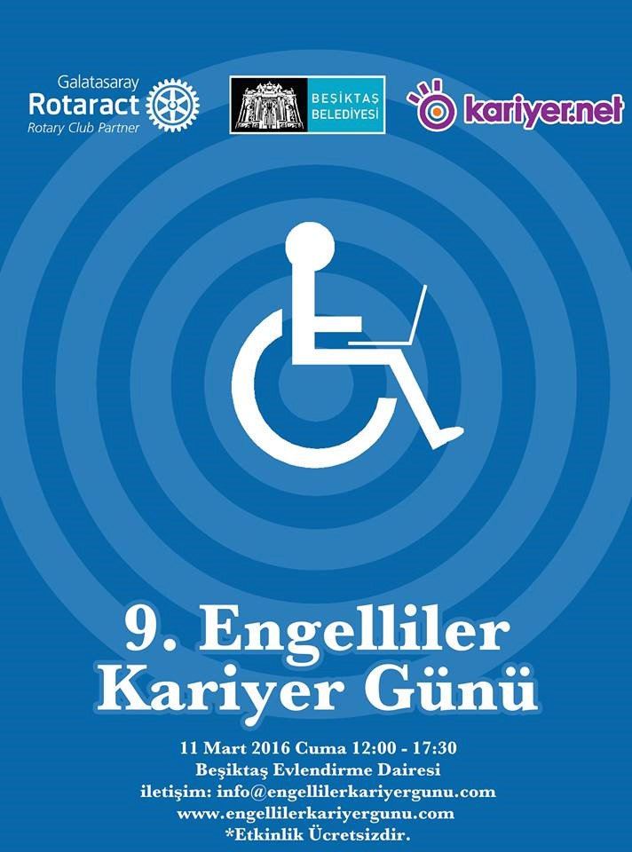 Engelliler Kariyer Günü 11 Mart Cuma günü Beşiktaş Evlendirme Dairesinde olacak.