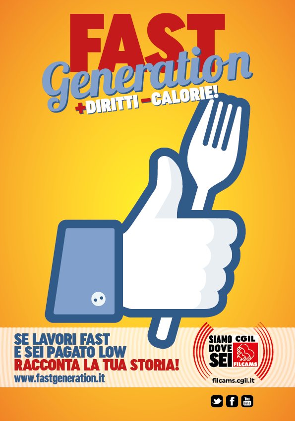 A_Tolent's tweet photo. #FastGeneration > @FilcamsCgil racconta le storie di lavoratrici e lavoratori dei #fastfood https://t.co/YYlmgbc1Sb https://t.co/Wtmzf3l5Em
