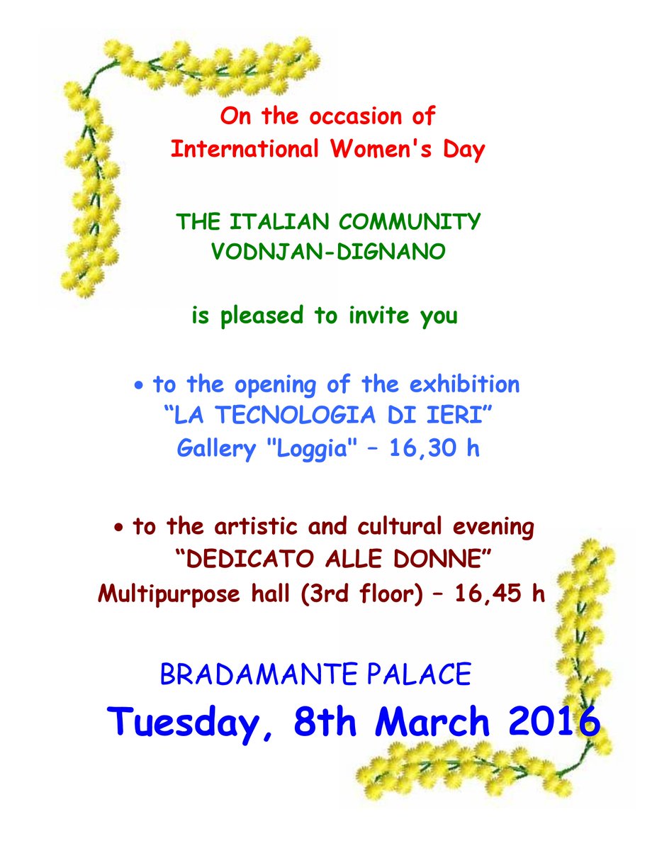International Women's Day @BradamantePalace in Vodnjan-Dignano