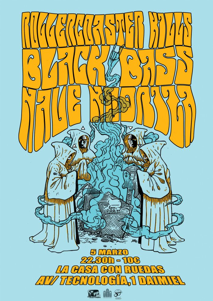 <a href="/RollercoasterKL/">Rollercoaster Kills</a> Black Bass y Nave Nodriza nos acompañarán en el V aniversario de <a href="/El_Monasterio/">MonasterioDeCultura</a> Este sábado!!