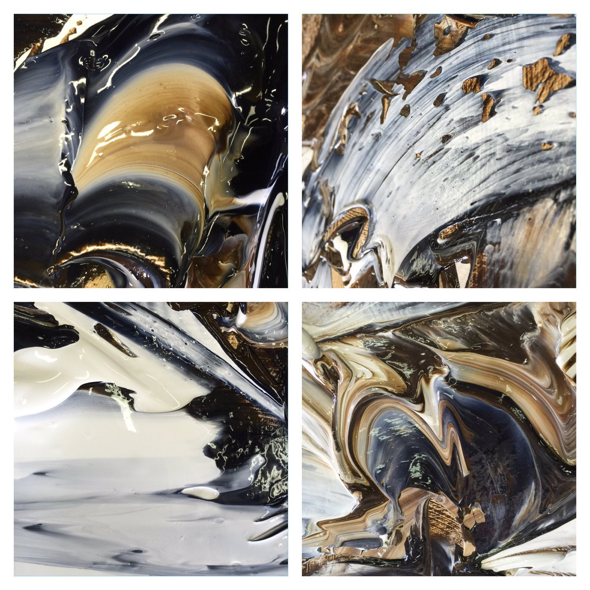 EstherBarend's tweet photo. Working on several paintings. These are close-ups of a new abstract in progress. I ❤️ paint! #art #abstractart https://t.co/nL2acu85to