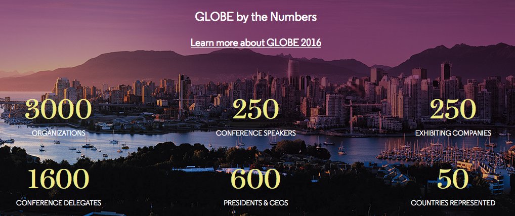 MichaelEPorter's tweet photo. Thrilled to be at GLOBE 2016 in Vancouver today: https://t.co/LAZEGomp4O https://t.co/v1jFUMitgX