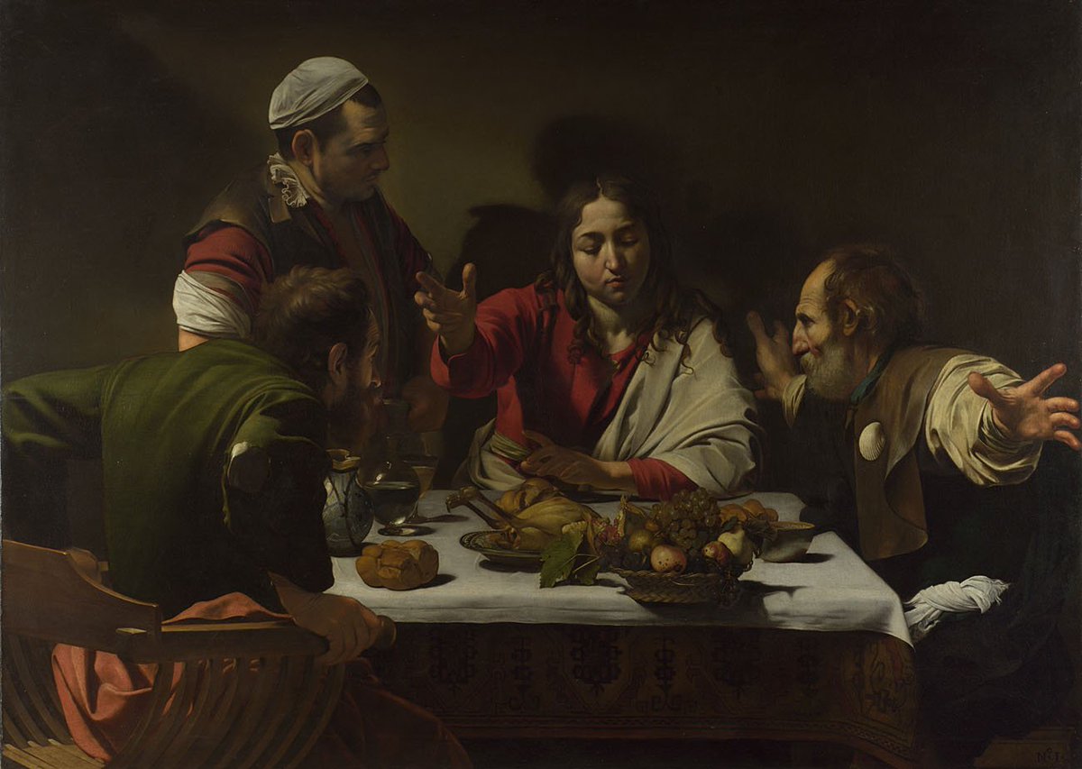 NationalGallery's tweet photo. Our picture of the month is Caravaggio's 'The Supper at Emmaus'. Find out more here: https://t.co/8TZLFNbM2M https://t.co/Nb83maGIUc
