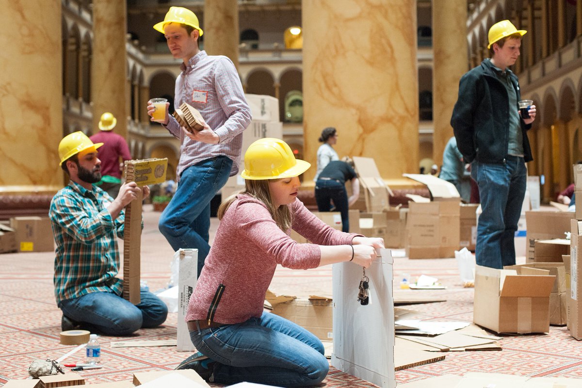architectmag's tweet photo. #megafort building and beers last night w/ @BuildingMuseum: https://t.co/L5mLl8ReGQ https://t.co/WeWzOIwzhK