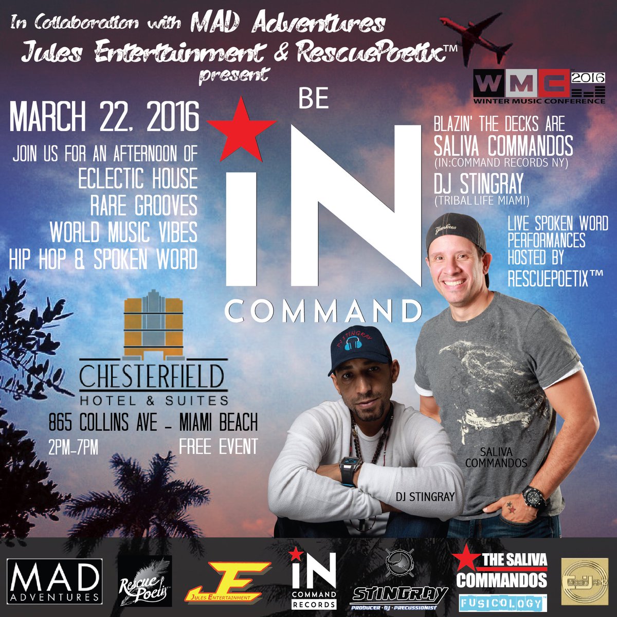 salivacommandos's tweet image. WINTER MUSIC CONFERENCE @RescuePoetix @INCOMMANDRECS #WMC16 #beincommand #househeads #househeadz