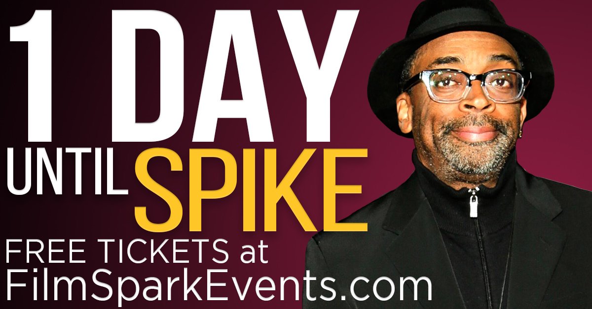 ONE MORE DAY! Get your tickets to SPIKE LEE!!! You don't want to miss tomrrow's event!!! FilmSparkEvents.com