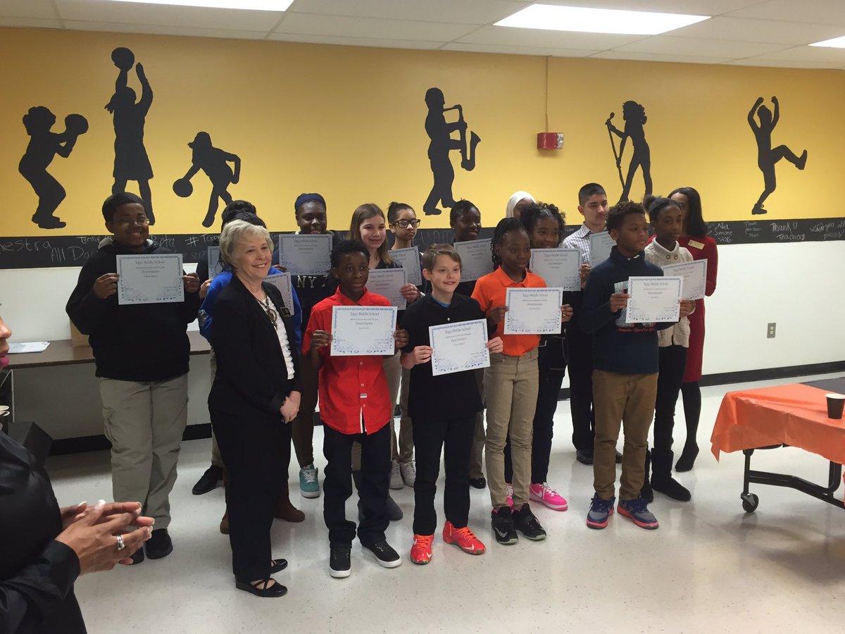 Great morning at Tapp MS! Many students were recognized for showing "determination". Very proud of them all!
