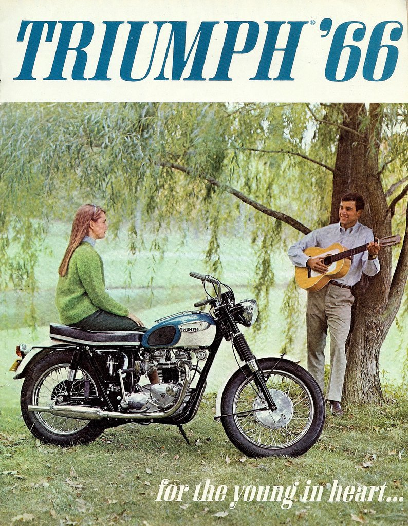 TriumphAmerica's tweet image. Forever young with this vintage Bonneville ad. 
#TBT #ThrowbackThrusday
