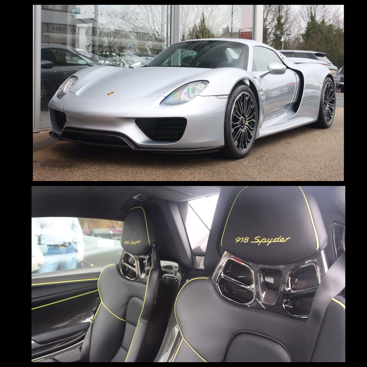 GCMotors's tweet photo. Another Porsche 918 came in stock, Again it's in GT Silver Metallic with Carbon Fibre Lightweight seats!#gcmotors https://t.co/q8UHRllyxw