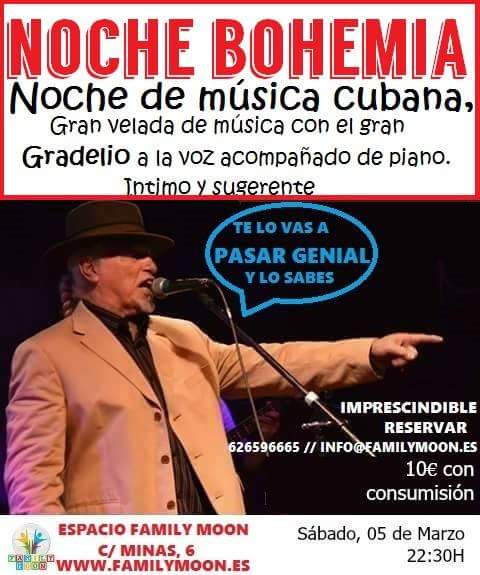 ViveMalasana's tweet photo. Noche bohemia de #música cubana en @FamilymoonMinas este sábado 5 de marzo a las 22,30h. ¡No te la pierdas! https://t.co/qXBuhSq18N