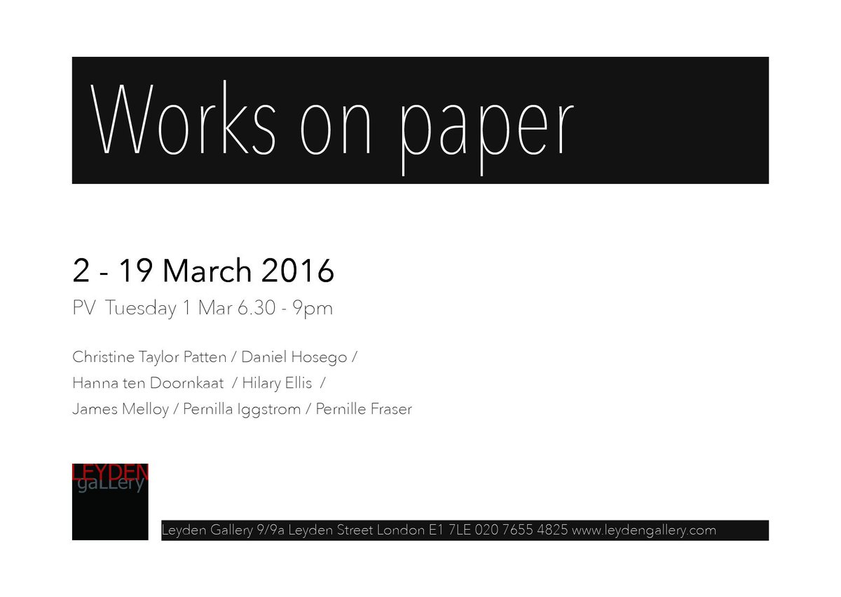 HannatDK's tweet photo. Don't miss #worksonpaper #exhibition @LeydenGallery @ASCGallery @asckingston
@Jamintheworld https://t.co/IOQuAc9Xde