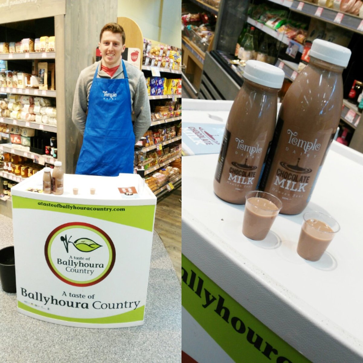 Fitzpatrick_SV's tweet photo. Mmm... Hurry down for a taste of #templedairy Chocolate milk in store today! #FoodAcademy @SuperValuIRL https://t.co/ZjFwIC2yqd