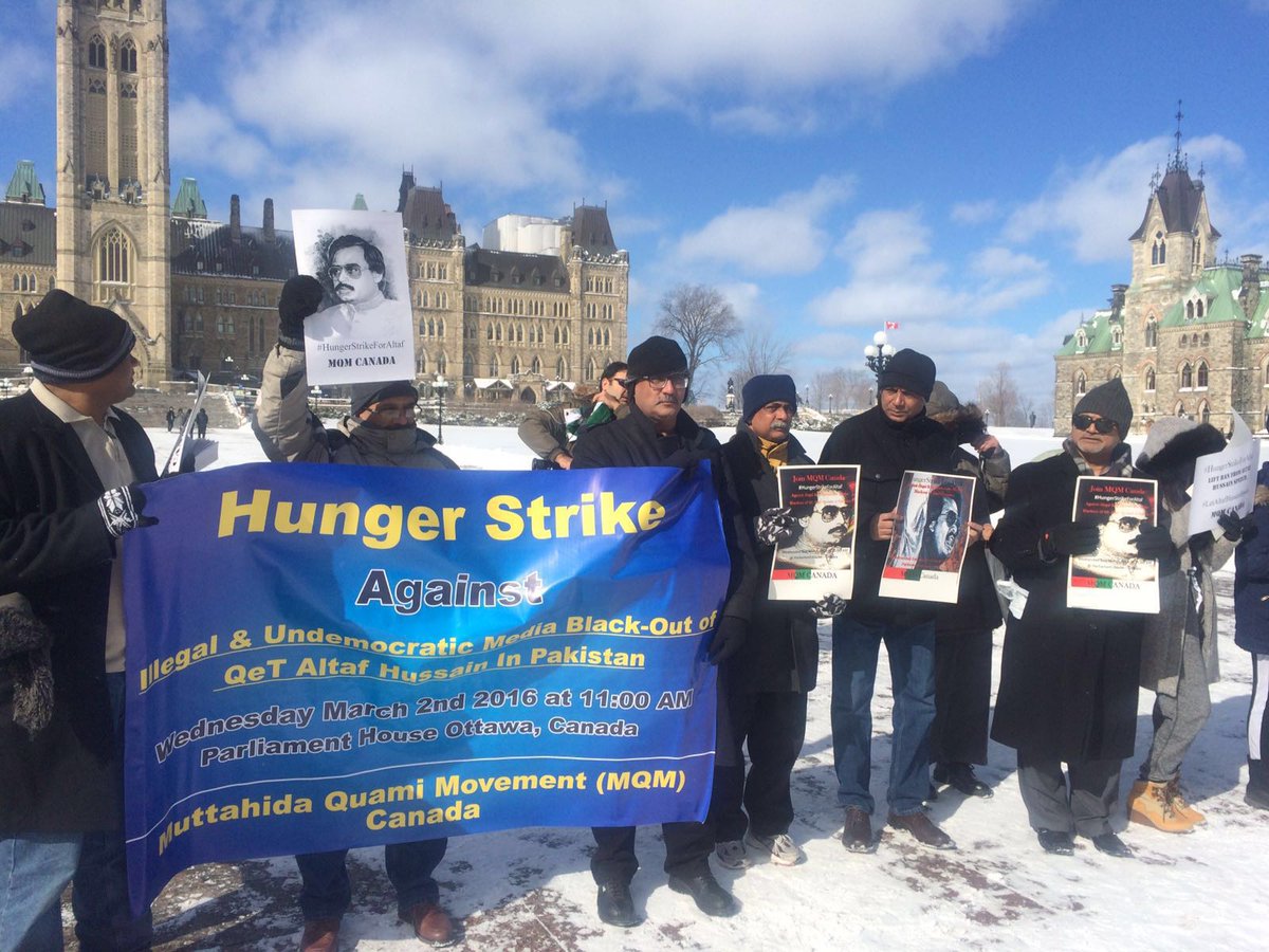 JazibBaba's tweet photo. Canadian workers during #HungerStrikeForAltaf https://t.co/G9mjBE9T6Q
