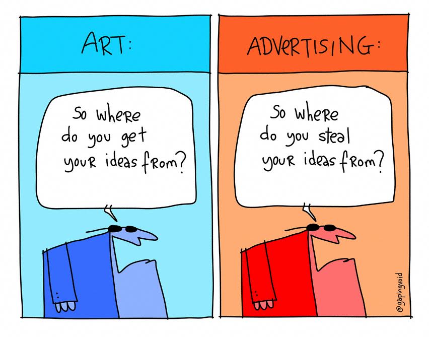 Chris Rawlinson (@chrisrawlinson) on Twitter photo Art vs Advertising :) gapingvoid.com/blog/2016/03/0… via <a href="/gapingvoid/">Gapingvoid Culture Design Group</a> Art vs Advertising :) gapingvoid.com/blog/2016/03/0… via <a href="/gapingvoid/">Gapingvoid Culture Design Group</a>