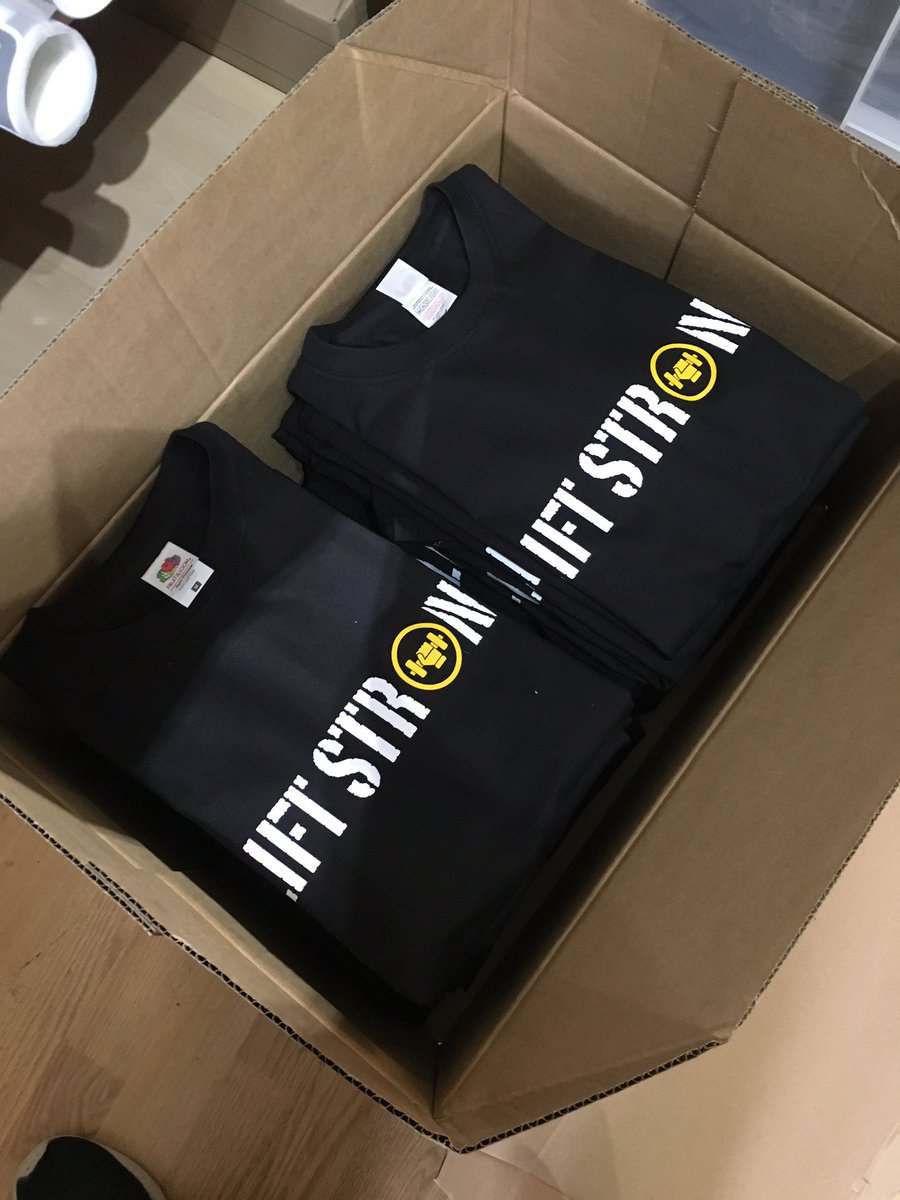 globesportsltd's tweet photo. Latest batch of @TomHamiltonPT training gear #getstrong #liftstrong https://t.co/xZ0MBKQAOk