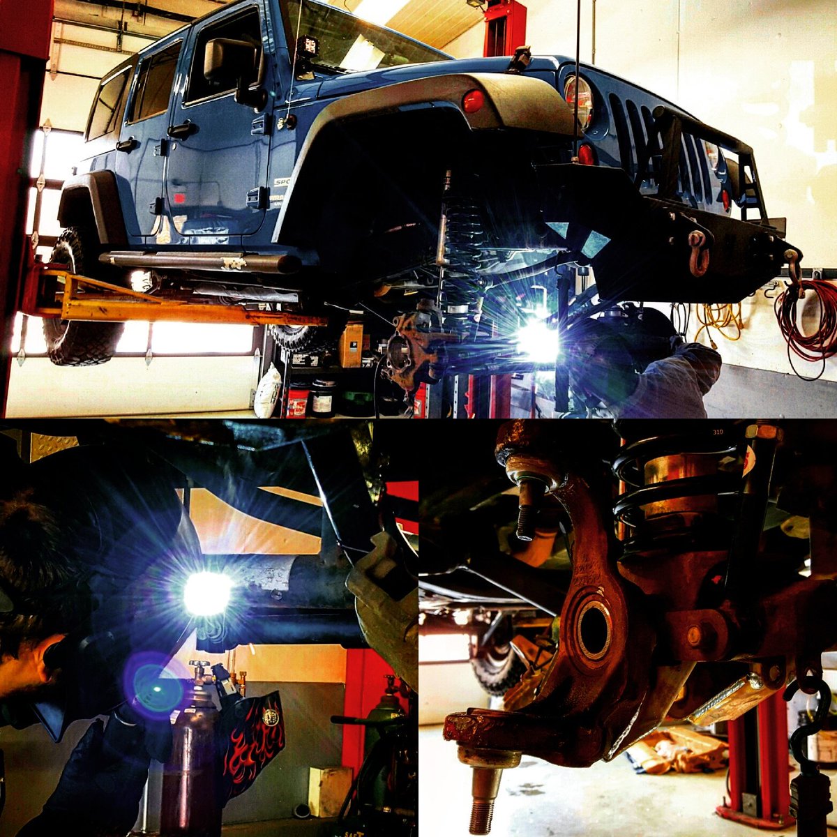 Shancan_ETH's tweet photo. #JeepWork on the #JKU
New @synergymfg Ball joints, along with a sleeve and truss kit!
#Jeep #jeepfamily #JeepLife https://t.co/3hVgJmkQJe