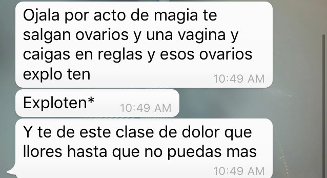 Mujeres en regla be like :