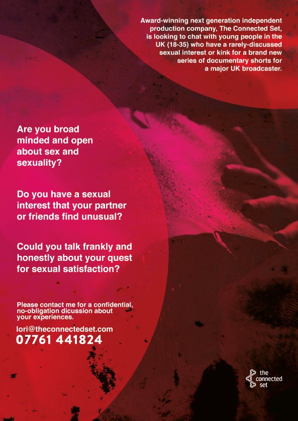 NewSexDoc1835's tweet image. @ProwlerDirect Hi! New documentary series seeks UK 18-35yrs #kinksters with unusual #sexual interests. DM me! Pls RT