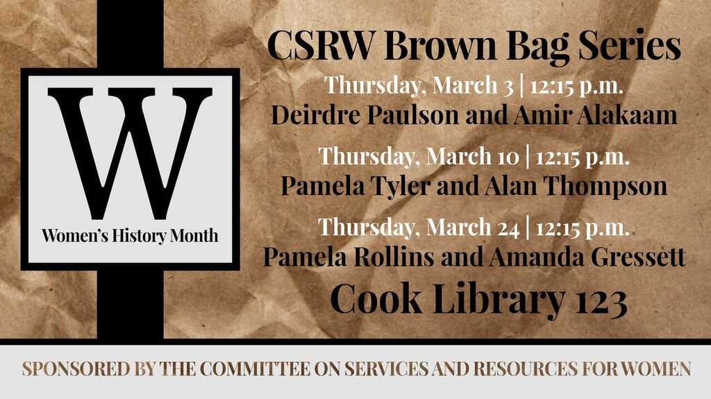 USMArtsSciences's tweet image. CSRW has a month full of events to celebrate Women's History Month. Don't miss out on the fun! #womenshistorymonth
