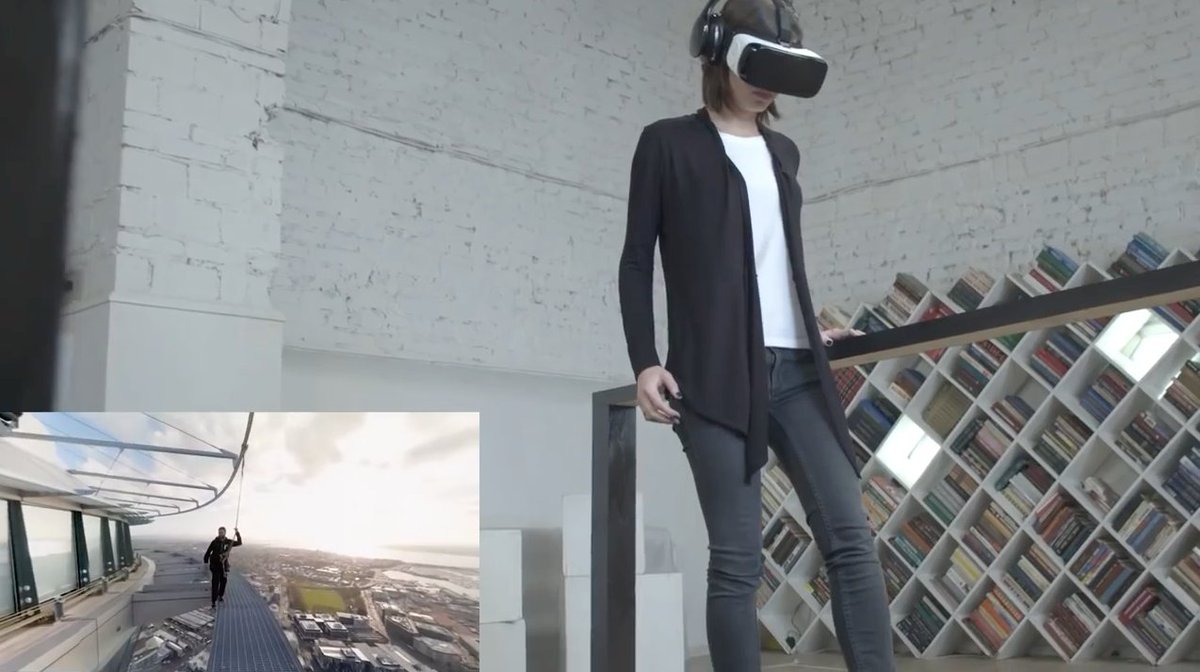 Adweek's tweet photo. Samsung VR headsets help millennials overcome their fears in persuasive new ads. https://t.co/GzJa3buc0Z https://t.co/O6sgzLGSg8