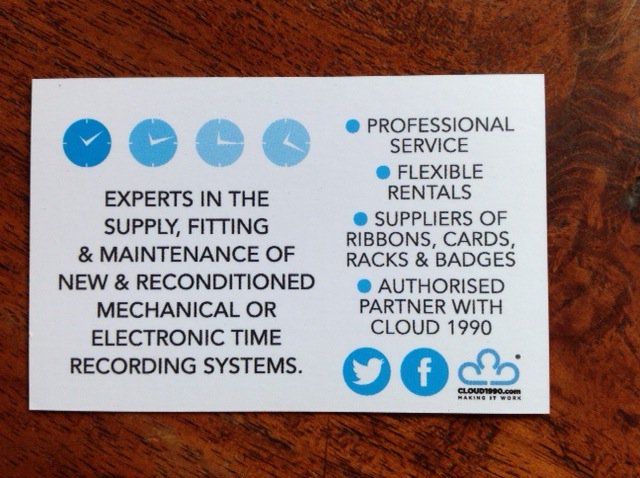 dialtimesystems's tweet image. #dialtimesystems #businesscards #timerecording #clockingonandoff