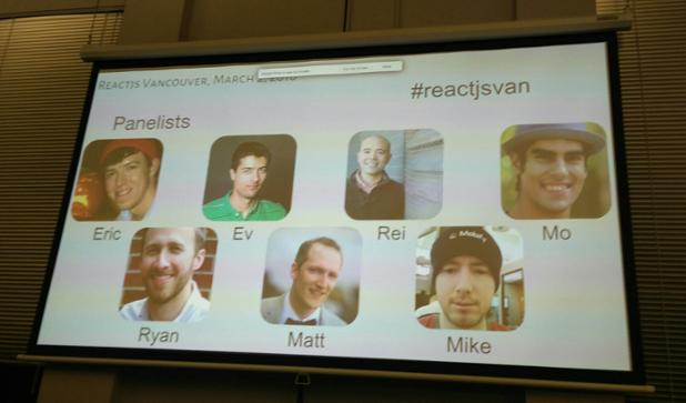 rei_colina's tweet photo. Honored to share the stage with such a talented group of people at #reactjsvan. Thanks @mikenikles for organizing! https://t.co/bq3HwYgaeA