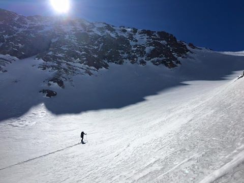 Alpineer employee Pete S. in his element under the north face of Teocalli Mountain! #crestedbutte #skiing