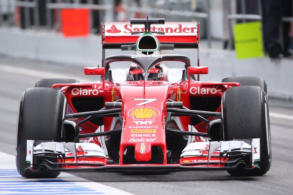 ScaledGP's tweet image. Ferrari have trialled the new halo device, designed to give extra head protection for the F1 drivers. #f1 #f1testing