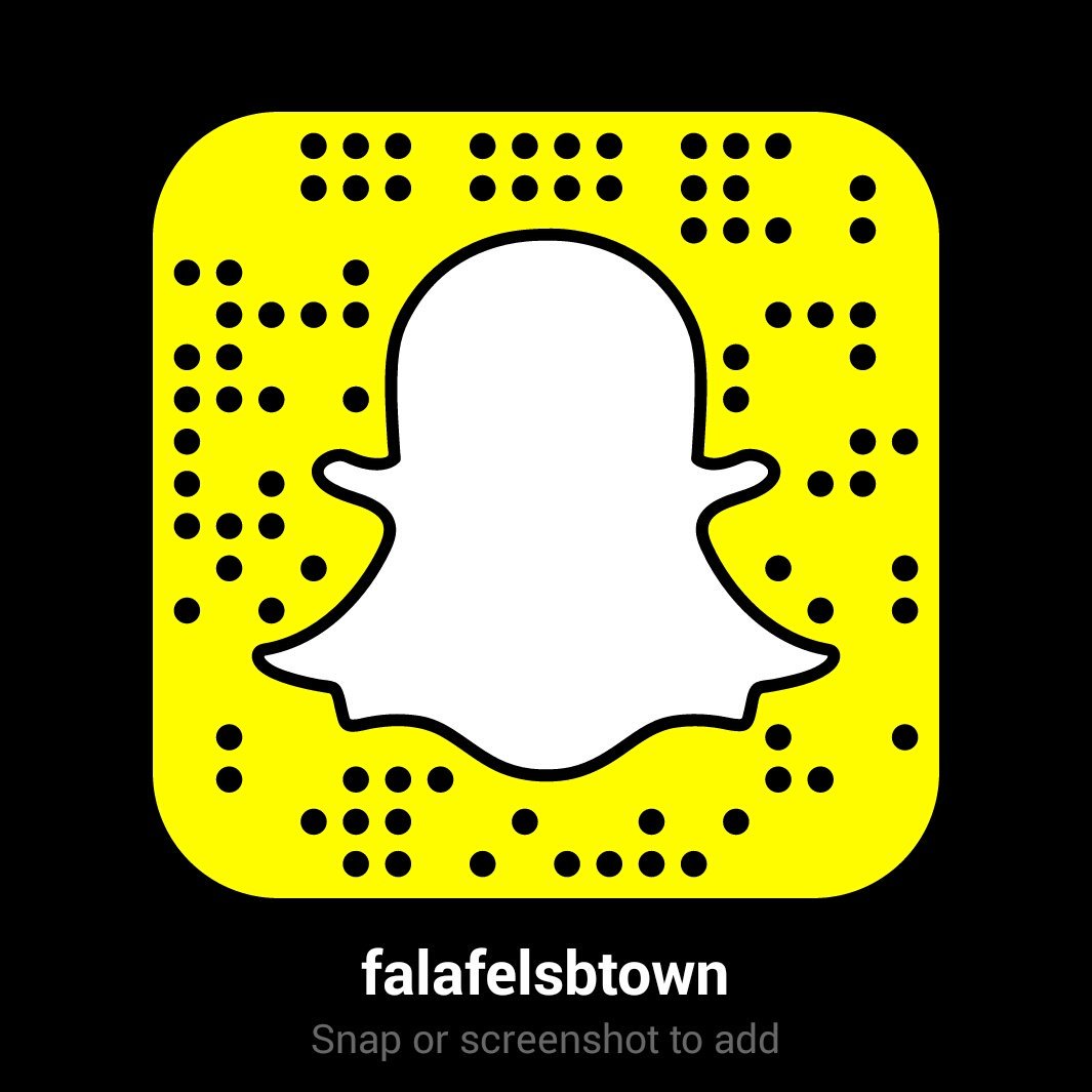 Falafels has a snapchat now! Friend us and we will send you snapchat deals!