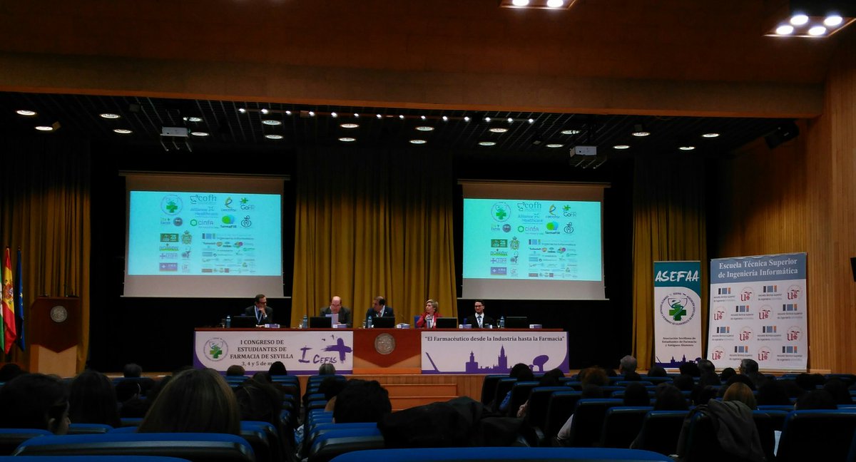 lopejj's tweet photo. Acto de inauguración del I Congreso de Estudiantes de Farmacia de Sevilla. #Farmacia #Sevilla #ICEFAS #ASEFAA https://t.co/j8rwltW66a