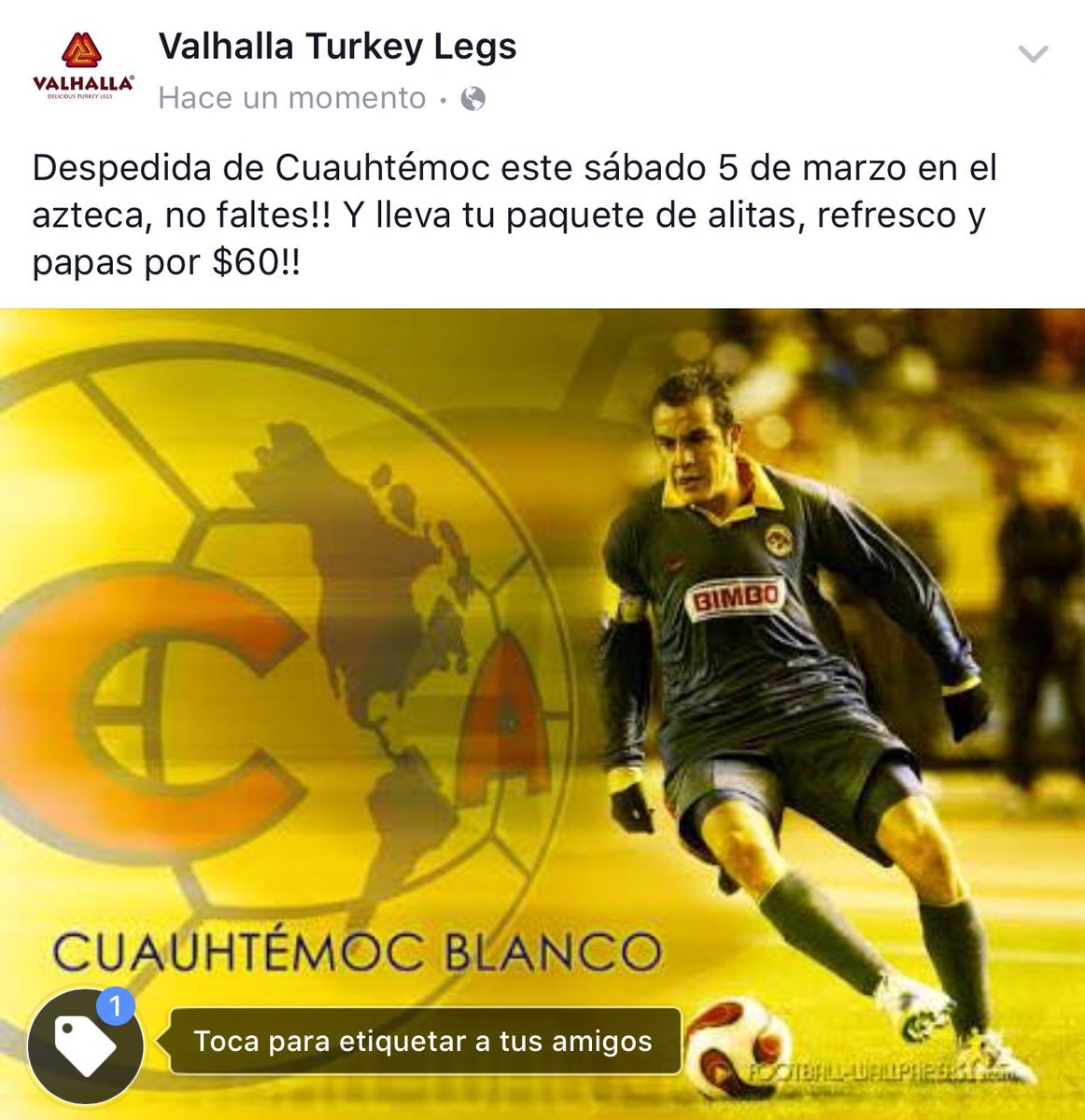 No faltes el sábado al azteca! Disfruta tu paquete por $60! <a href="/Empanaderia/">Empanaderia</a> <a href="/ohmydog_mx/">Oh My Dog!</a> <a href="/elsapoAndaluz/">El Sapo Andaluz</a> #cuauhalamerica