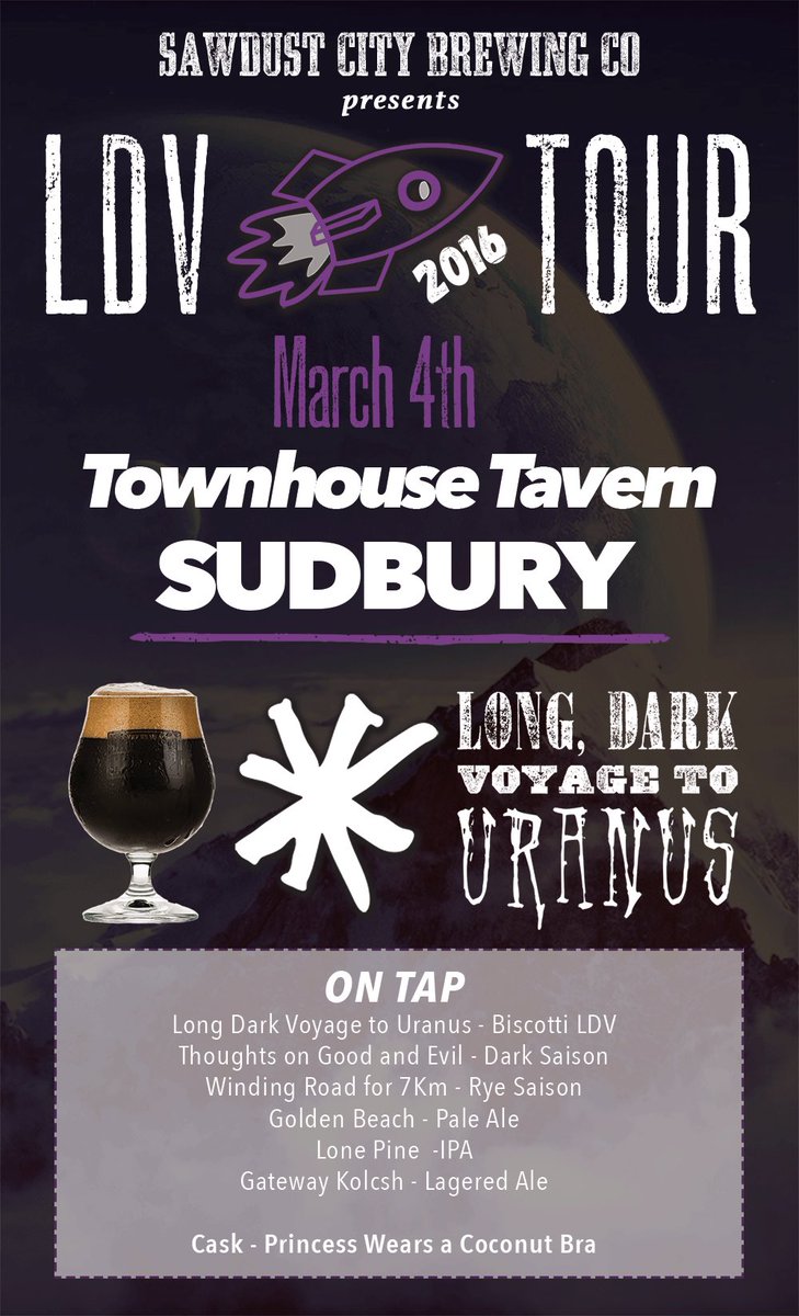 Howdy Y'all, we be headin' north to <a href="/The_TowneHouse/">The Towne House</a> in Sudbury for #ldvtour2016 tomorrow. Peep da poster for deets