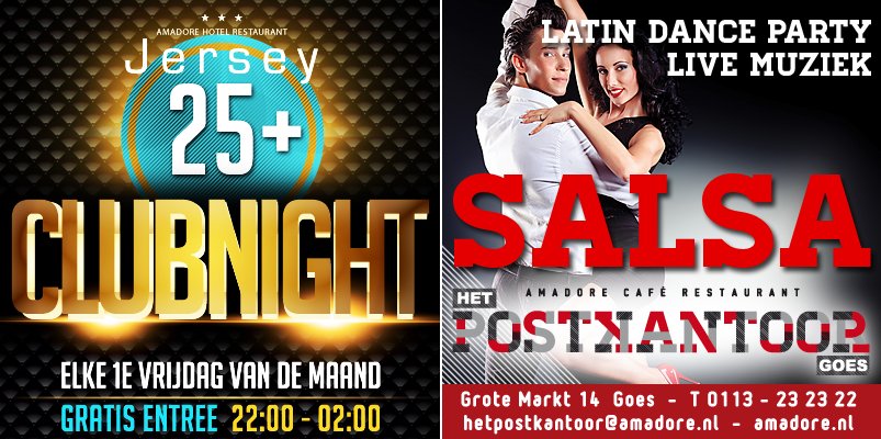 Zin een gezellig feestje? Morgen is het weer 25 + in Goes! Komt u ook langs?
