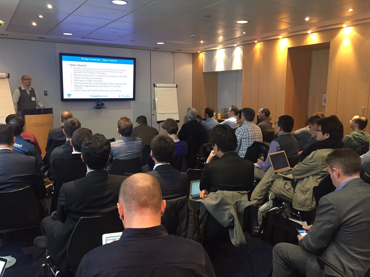shapeblue's tweet photo. Standing room only #CloudStack #europeanusergroup https://t.co/KQY9fXYK2q