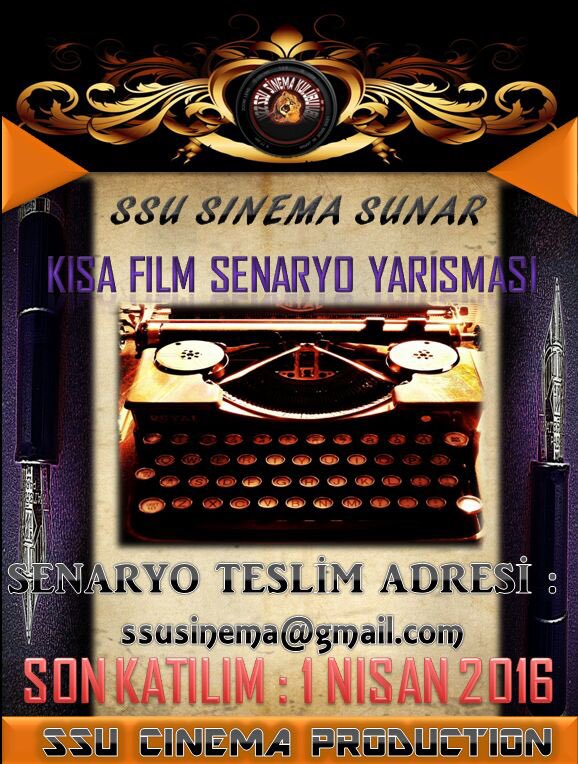 cinemassu's tweet photo. Süleyman Şah Üniversitesi Sinema Klubü kısa film senaryo yarışması kalemlerinizi konuşturma vakti buyrunuz. 🎬 https://t.co/Bues5moZ3K