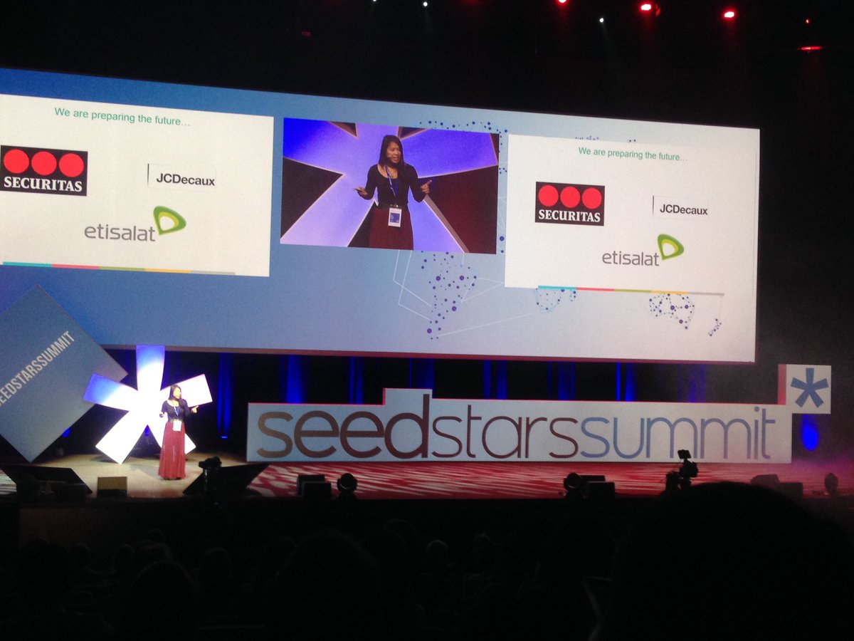 JuabarDesign's tweet photo. On stage now #SeedstarsSummit ...our wifi queen, Luan, of @omniupads from #casablanca #Morocco #SeedstarsAfrica fam https://t.co/0Knac6tJwh
