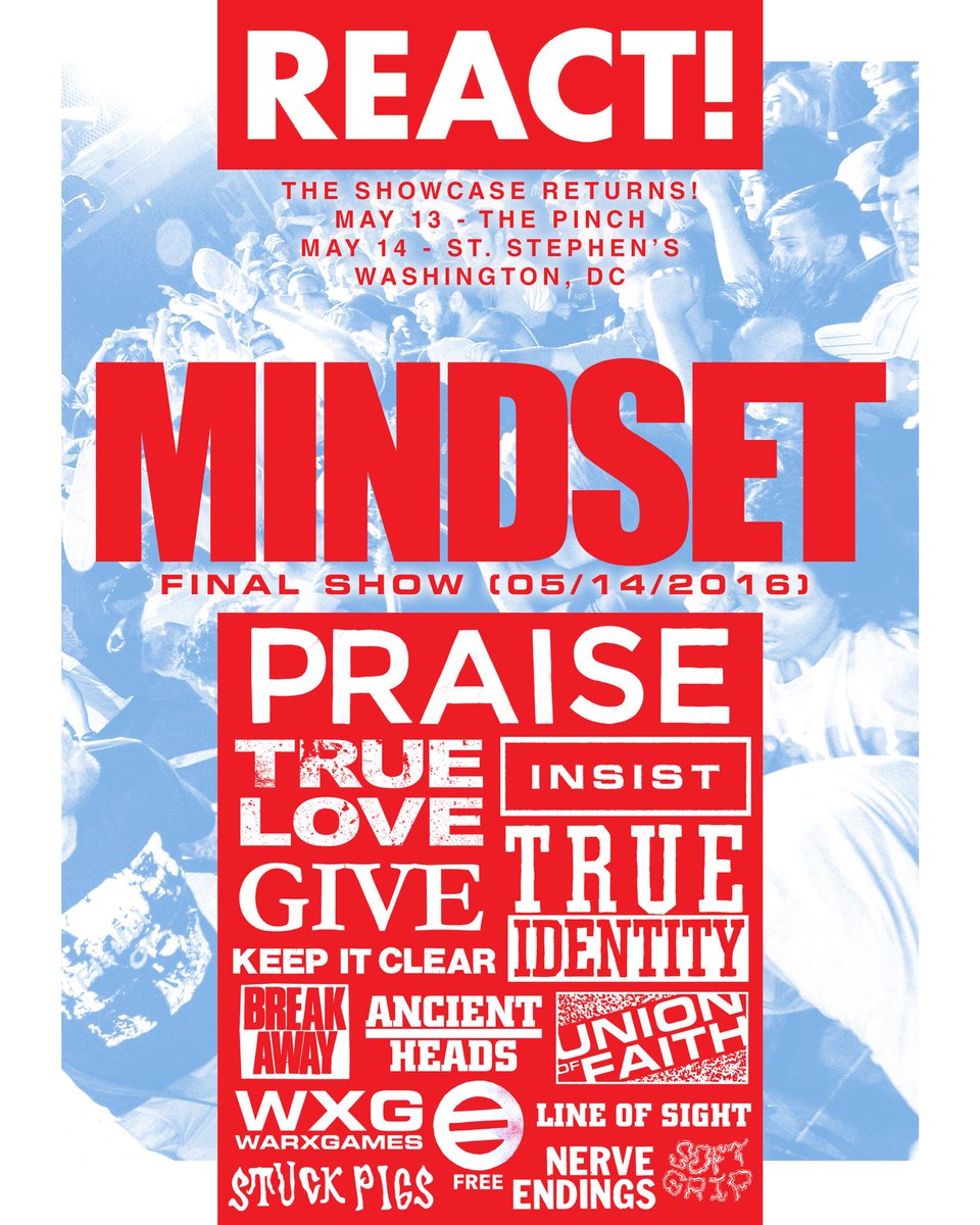 Mindset_XXX's tweet photo. Our last show will be May 14th in Washington DC #reactrecords https://t.co/ewu3n0BBvk