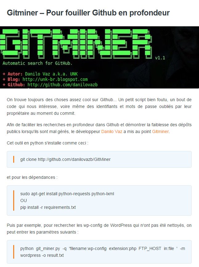 FranckyPedia's tweet image. #Gitminer – Pour fouiller #github en profondeur : bit.ly/1L6yA6D via @Korben
@github @danilovaz_unk