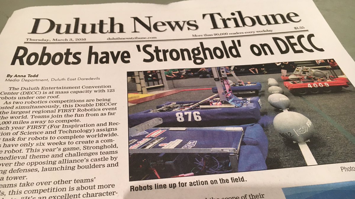 Duluth welcomes 123 FRC teams #omgrobots #DoubleDECCer @MNFIRSTRegional